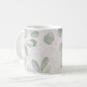 押された花マグカップ、春フローラ自然 コーヒーマグカップ (正面左)