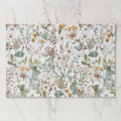 押された花誕生日シャワー紙ランチョンマット ペーパーパッド (正面)