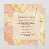押された葉の招待状 招待状 (正面/裏面)