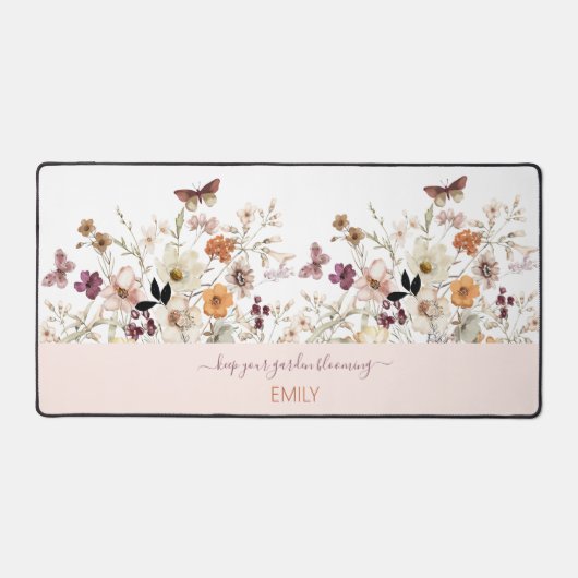 押された野草植物性フローラデスクマット デスクマット (正面)