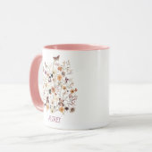 押された野草植物性フローラ名 マグカップ (正面左)