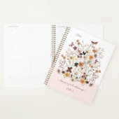 押された野草植物性フローラ プランナー手帳 (ディスプレー)