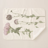 押された開花 – ピンク シェルパブランケット (正面(横))