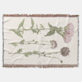 押された開花 – ピンク スローブランケット (正面)