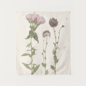 押された開花 – ピンク タペストリー (正面)