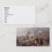 押しかけますBattlements (キャンバスの油)に 名刺 (正面/裏面)