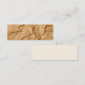 押しつぶされたしわを寄せられた包装紙のグランジな背景 スキニー名刺 (正面/裏面)