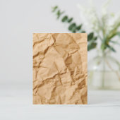 押しつぶされたしわを寄せられた包装紙のグランジな背景 ポストカード (スタンド正面)