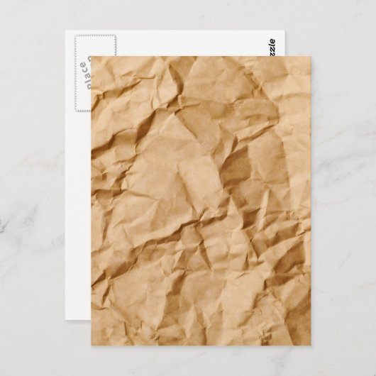 押しつぶされたしわを寄せられた包装紙のグランジな背景 ポストカード (正面/裏面)
