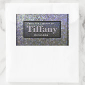 押しつぶされた憎しみに満ちた顔 長方形シール (バッグ)