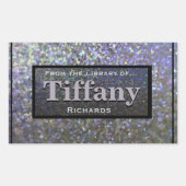 押しつぶされた憎しみに満ちた顔 長方形シール (正面)