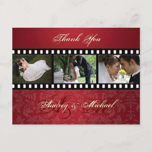 押しつぶされた赤いビロード/写真ポストカードありがとう ポストカード (正面)
