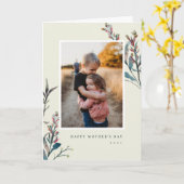 押しつぶされた野草が母の日のカードを畳む カード (黄色い花)