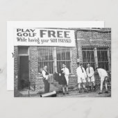 (押してあなたのスーツをもらう間)自由な演劇のゴルフ 招待状 (正面/裏面)