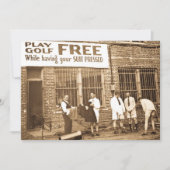 (押してあなたのスーツをもらう間)自由な演劇のゴルフ 招待状 (正面)