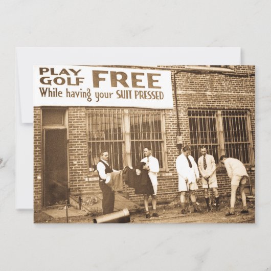 (押してあなたのスーツをもらう間)自由な演劇のゴルフ 招待状 (正面)