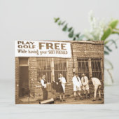 (押してあなたのスーツをもらう間)自由な演劇のゴルフ 招待状 (スタンド正面)