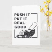 押して良い芝刈り実在芝刈り機を置く カード (黄色い花)