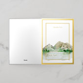 押しエレガントた金ゴールドリーフ結婚フレームフォーマル 箔グリーティングカード (外側レイダウン)