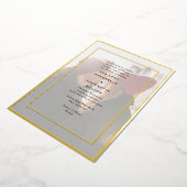 押しエレガントフォーマルた金ゴールド額写真結婚の 箔招待状 (回転した状態)