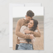 押しエレガントミニマルたワイルドフラワーの写真結婚の写真 招待状 (裏面)