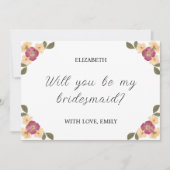 押しエレガント付けワイルドフラワーの花嫁の提案 カード (正面)