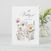 押しエレガント花シック結婚式招待状 招待状 (スタンド正面)