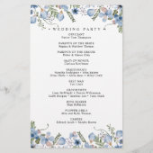 押しエレガント花結婚式 プログラム (裏面)