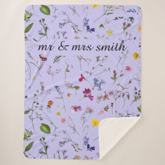 押しカスタムたドライフラワーブランケット シェルパブランケット