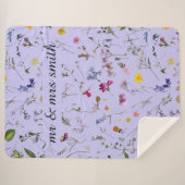 押しカスタムたドライフラワーブランケット シェルパブランケット (正面(横))