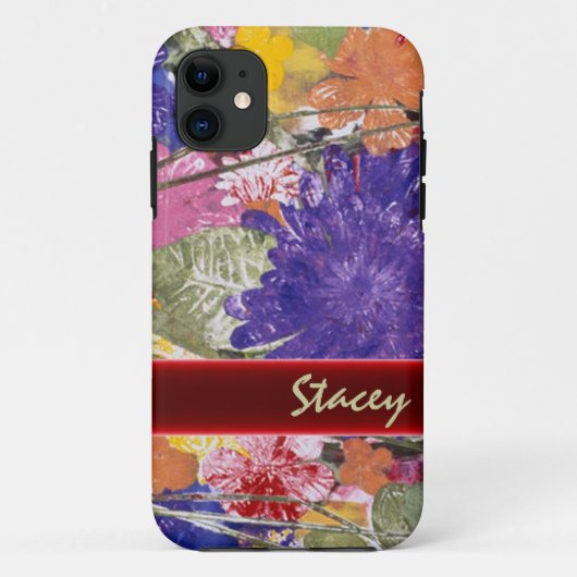 押しカスタムカラフル花art iphone 5ケース Case-Mate iPhoneケース (裏面)