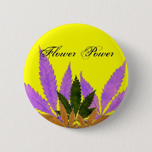 押しカラフルた離れ花の力 缶バッジ (正面)