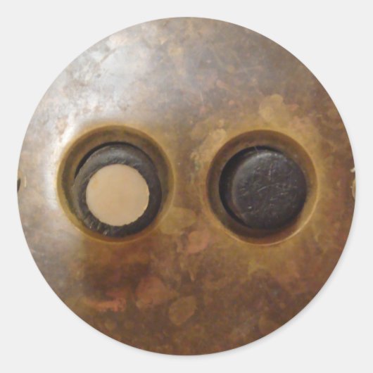 押しビクトリアンボタンライトスイッチ ラウンドシール (正面)