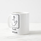 押しボタンは/ベーコンを受け取ります コーヒーマグカップ (正面左)
