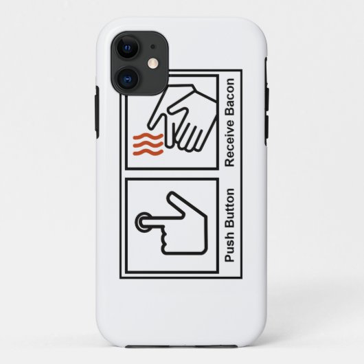 押しボタンは、ベーコンを受け取ります Case-Mate iPhoneケース (裏面)