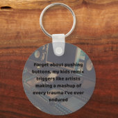 押しボタンキュートな引用文キーチェーン キーホルダー (正面)