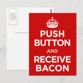 押しボタン受信ベーコン保- Calm Parody ポストカード (正面/裏面)