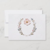 押しモダンパステルワイルドフラワー結婚ズ 出欠カード (裏面)