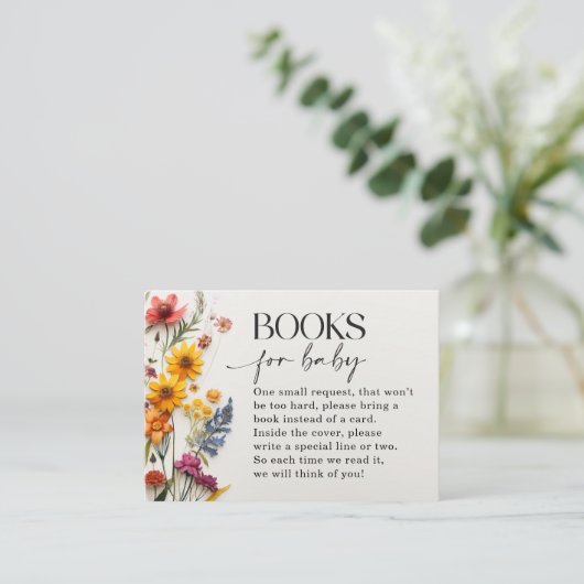 押しワイルドフラワーズブックベビーカード エンクロージャーカード (スタンド正面)