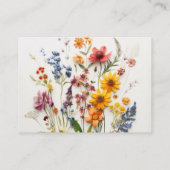 押しワイルドフラワーズブックベビーカード エンクロージャーカード (裏面)