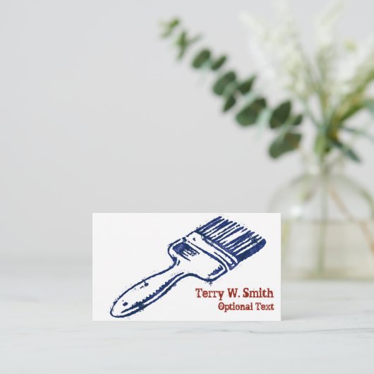 押し付絵を描きブラシ名刺 名刺 (スタンド正面)