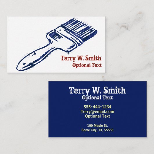 押し付絵を描きブラシ名刺 名刺 (正面/裏面)