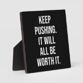 押し保し – やる気を起こさせる フォトプラーク (正面)