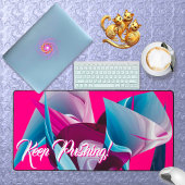 押し保て！やる気を起こさせる感動的抽象芸術 デスクマット