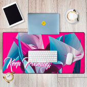 押し保て！やる気を起こさせる感動的抽象芸術 デスクマット