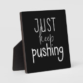 押し保て、体操、喧騒、成功モチベーション フォトプラーク (正面)