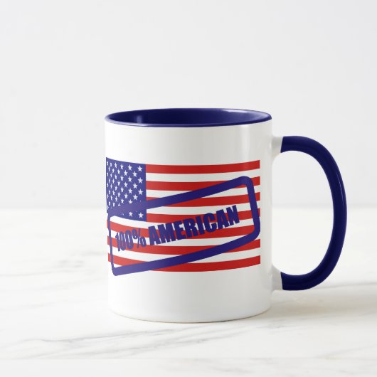 押し印米国国旗のマグカップ マグカップ (右)