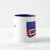 押し印米国国旗のマグカップ マグカップ (中央)