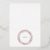 押し実在金ゴールドのクリスマス絵を描写真Happy 箔シーズンカード (裏面)