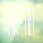 押し引き入れ出口ガラスのドアのサイン白 ウィンドウサイン (シート3)